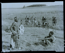 Zululand, 1957. Zulu group at river.