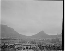 Cape Town, 24 April 1947. Procession of Royal Party to Table Bay Harbour.