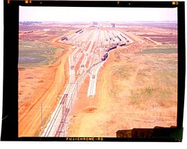 Bapsfontein, October 1981. Aerial view of Sentrarand marshalling yard. [J Etsebeth]