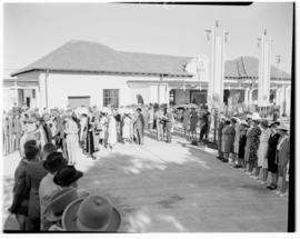 Que Que, Rhodesia, 10 April 1947. Welcoming of the Royal Family.
