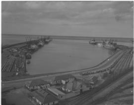 Port Elizabeth, 1948. Port Elizabeth harbour viewed from the Campanile.