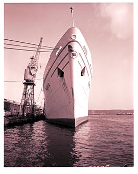 Durban, 1968. the 'Flavia' docked in Durban Harbour.