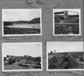 Cookhouse district, January 1932. Four photographs of damage at Ripon Bridge over the Little Fish...