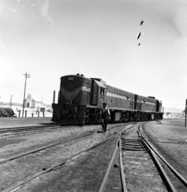 South-West Africa, January 1961. Opening of 3ft 6in line. Two diesel locomotives.
