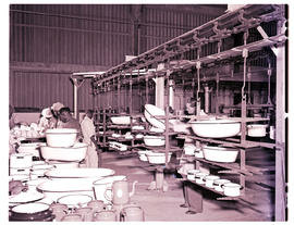 Springs, 1954. Enamelware factory interior.