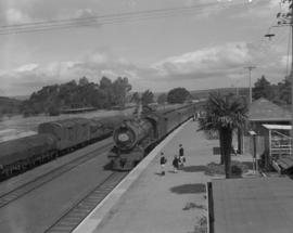 Stutterheim, 1960. Train at station with "1860 - 1960" on locomotive.