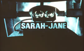 Name plate of SAR Class 19D No 3322 'Sarah Jane'.