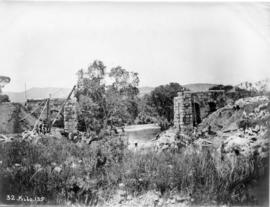 Circa 1893. Bridge under construction at kilo 135. (NZASM album of BJC van Rossum)