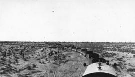 Karasburg, August 1914 to July 1915. Construction of the Prieska - Karasburg railway line. Lookin...