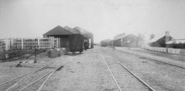 Fraserburg, 1895. Station buildings in the distance. (EH Short)
