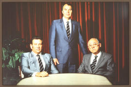General Manager Anton Moolman (standing) with two colleagues.