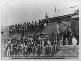 Port Elizabeth, September 1879. Construction gang at station.
