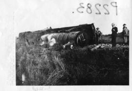 Alkmaar, March 1907. Photographs of derailment scene due to washaway. (From "Transvaal Leade...