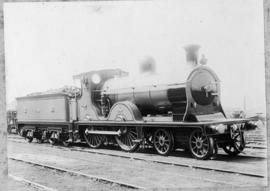 Great Britain, circa 1898. Steam locomotive.