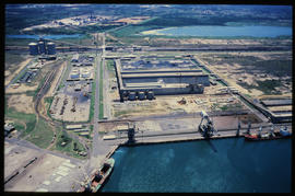 Richards Bay, November 1986. Aerial view of Richards Bay Harbour. [T Robberts]