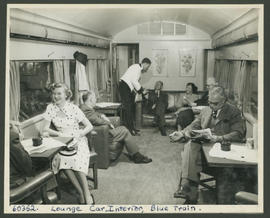 Interior of Blue Train lounge car.