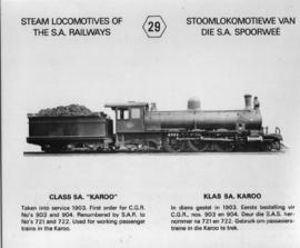 SAR postcard series No 29: CGR 'Karoo' Class later SAR Class 5A No 721.