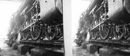 Stereoscopic images of German steam locomotives.