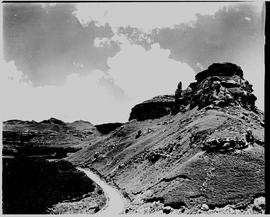 Bethlehem district, 1938. Road next to prominent hill.
