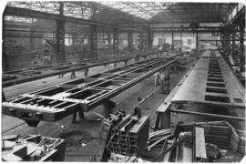 Birmingham, England, 1938.  Blue Train coach under construction at Metropolitan-Cammell Carriage ...