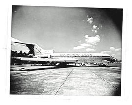 
SAA Boeing 727 ZS-DYM 'Tugela'. On apron.
