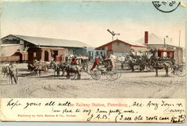 Pietersburg. Railway station. (Publisher Sallo Epstein & Co, Durban)