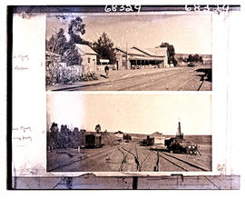 "Aliwal North, 1896. Two views of the railway station."