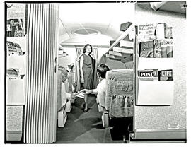 
SAA Boeing 707 interior. Cabin service.
