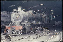 De Aar, September 1973. SAR Class 12A No 1547 'Stephanie'  in workshop.