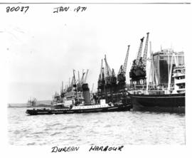 Durban, January 1971. Harbour tug in Durban Harbour.