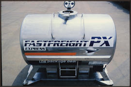 Johannesburg, 1988. Fastfreight tank container at Kaserne.