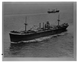 Seacraft SS 'Hangklip', coal carrier at sea.