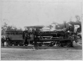 King William's Town, 1887. Cape 3rd Class No 84 decorated for the Golden Jubilee of Queen Victori...