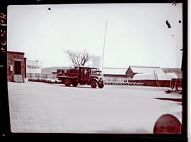 Ladysmith, 1930. SAR Thornycroft truck at Pegasus fuel depot.