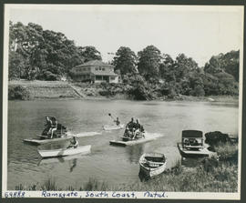 Margate, 1952. Recreational paddling at Ramsgate, South Coast Natal