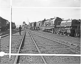 Johannesburg, 1946. SAR Class GM locomotives at Braamfontein.