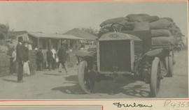 Durban. Dennis lorry with load of bags.