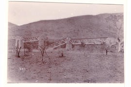 Durban, circa 1900. Damaged bridge at Avoca during Anglo-Boer War.