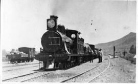 Burgersdorp, after 1892. First train hauled by CGR 7th Class No 337 at Burgersdorp.