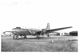 East London, 1954. Ben Schoeman airport. SAA Douglas DC-4 ZS-BWN 'Swartberg'.