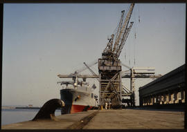 Richards Bay, July 1982. Ship berthed at Richards Bay Harbour. [T Robberts]