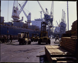 Durban, July 1987. Cargo handling facilities in Durban harbour. [ T Robberts]