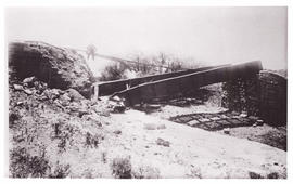 Circa 1900. Anglo-Boer War. Bridge at Achterberg.