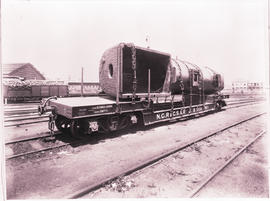NGR and CSAR joint stock bogie well wagon No 1, carrying Mallet boiler.