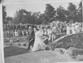 Port Elizabeth, 26 February 1947. Royal family arrives at a garden party at Victoria Park.
