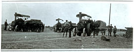 Circa 1915. Three tractors during World War One.