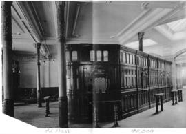 Durban, circa 1908. Interior of booking hall at Durban station. Old P1256.