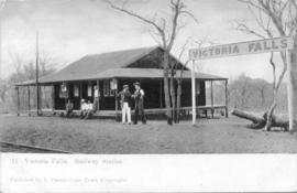 Victoria Falls, Rhodesia. Railway station. (Publisher E Peters, Cape Town)