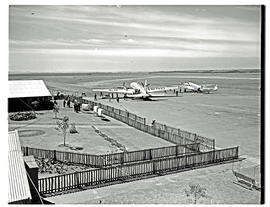 Johannesburg, 1948. Palmietfontein airport. SAA Vickers Viking ZS-BNH 'Gulakop' and SAA Lockheed ...