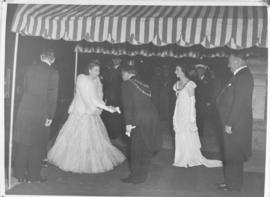 Cape Town, 21 April 1947. Princess Elizabeth attending a ball at the city hall on the occasion of...